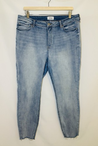 Jeans Femme Boho L.A. Blues Wide Leg Lavage Clair Ourlet Brut - Taille 22W Occasion
