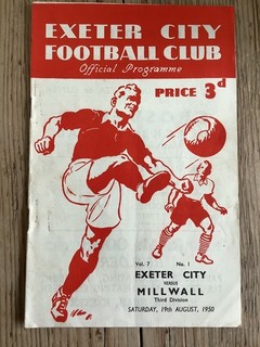 19 August 1950 Exeter City v Millwall