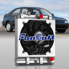 3 ROW RADIATOR+SHROUD FAN For 92-2000,92 HONDA CIVIC D15 D16 EK EG Acura INTEGRA