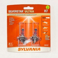 Sylvania H7 Silverstar Ultra Halogen Headlight Bulb Pack Of 2 - H7su.bp2 Sylvania H7 Silverstar Ultra Halogen Headlight Bulb Pack Of 2 - H7su.bp2
