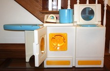 Vintage Little Tikes Washer Dryer Ironing Board  Iron Excellent Condition Clean