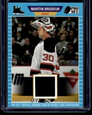 2021-22 Leaf Pro Set Game-Used Memorabilia Blue Martin Brodeur New Jersey Devils