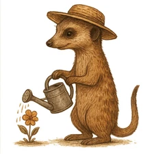 Funny Meerkat Car Sticker 9x9cm - Funny Animal Sticker for Car