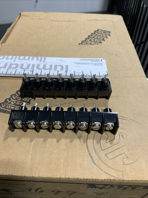 Lot Of 10  1699-8 Kulka 8 Position Single Row Terminal Barrier Block Board