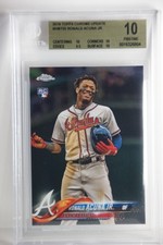 Ronald Acuna 2018 Topps Chrome Update RC HMT25 BGS 10 PRISTINE