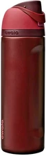 Owala FreeSip 24oz Insulated Stainless Steel Water Bottle, Black Cherry,BPA-Free