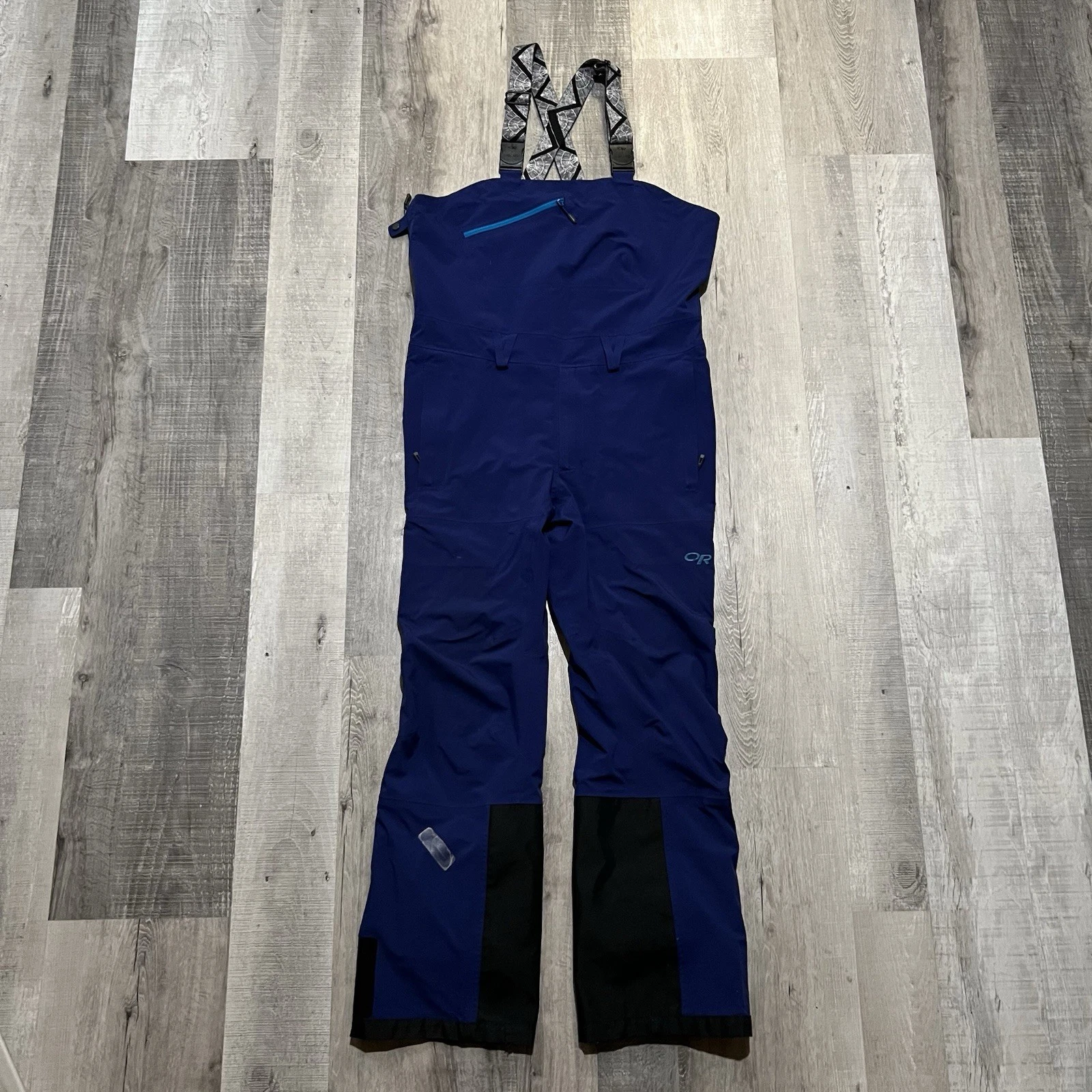 Outdoor Research Carbide Bibs in Dawn Blue Pertex Shield Ski Snowboard M READ!