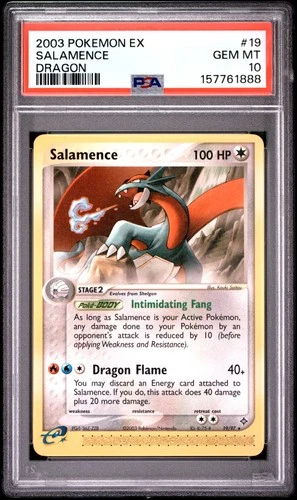 2003 POKEMON EX DRAGON #19 SALAMENCE PSA 10