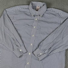 Brooks Brothers Dress Shirt Mens 16.5-33 Blue Madison Supima Cotton Non Iron