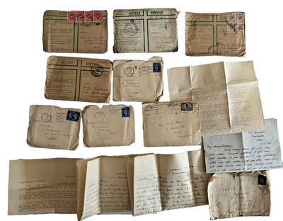 BRITISCHER LIEBESBRIEF & FAMILIE 2. WELTKRIEG KONVOLUT GEMISCHT. ALLE KRIEGSZEITEN & DATEN VON 1940 X15