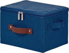 Storage Bins with Zipper Lids Decorative Lidded Baskets Boxes