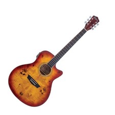 Washburn BURL ACE Grand Auditorium Electro-Acoustic Guitar, Amber Fade