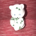 FENTON Shamrock Bear "Irish Treasures Collection" ~ Hand Painted & Signed RARE