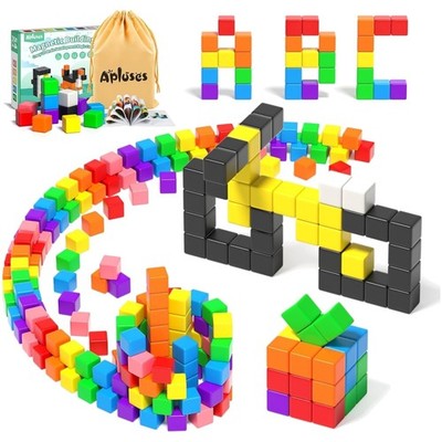 Magnetische Bausteine Magnetwürfel Bauklötze Montessori Spielzeug Kinder ab 3...