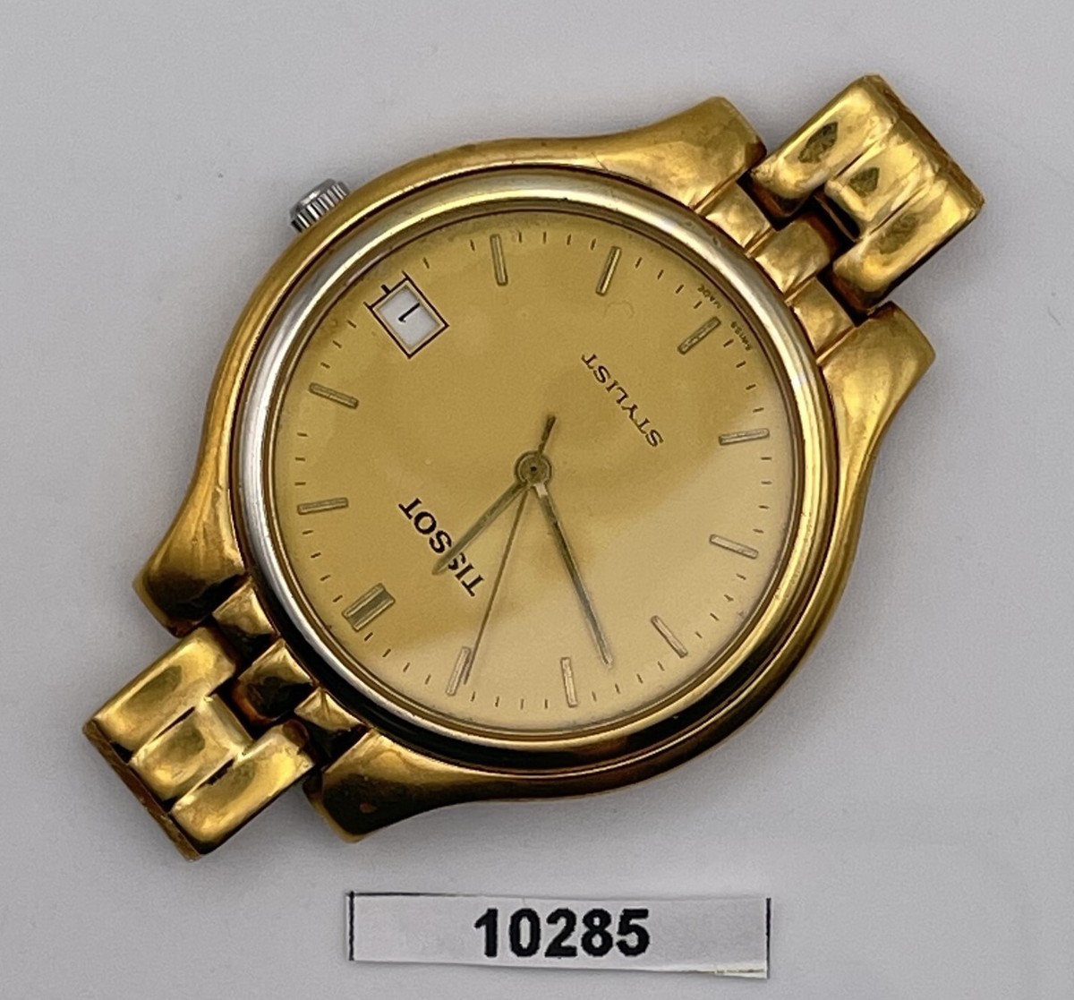 【稼働】美品♪TISSOT ゴールドダイヤル アナログ時計 VTG Tissot Watch Women 20mm Gold Dial Gold Plated Round