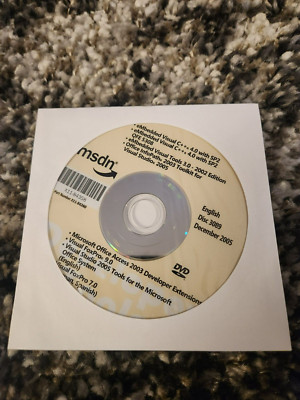 Microsoft MSDN eMbedded Visual C++ 4.0 SP2 InfoPath 2003 2005 FoxPro DVD DISC
