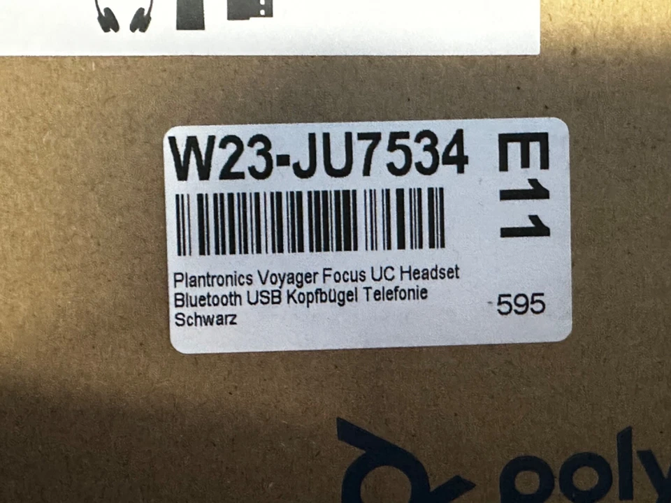Plantronics Voyager Focus UC Ohraufliegende Kopfhörer-Schwarz W23-JU7534 - Bild 3 von 3