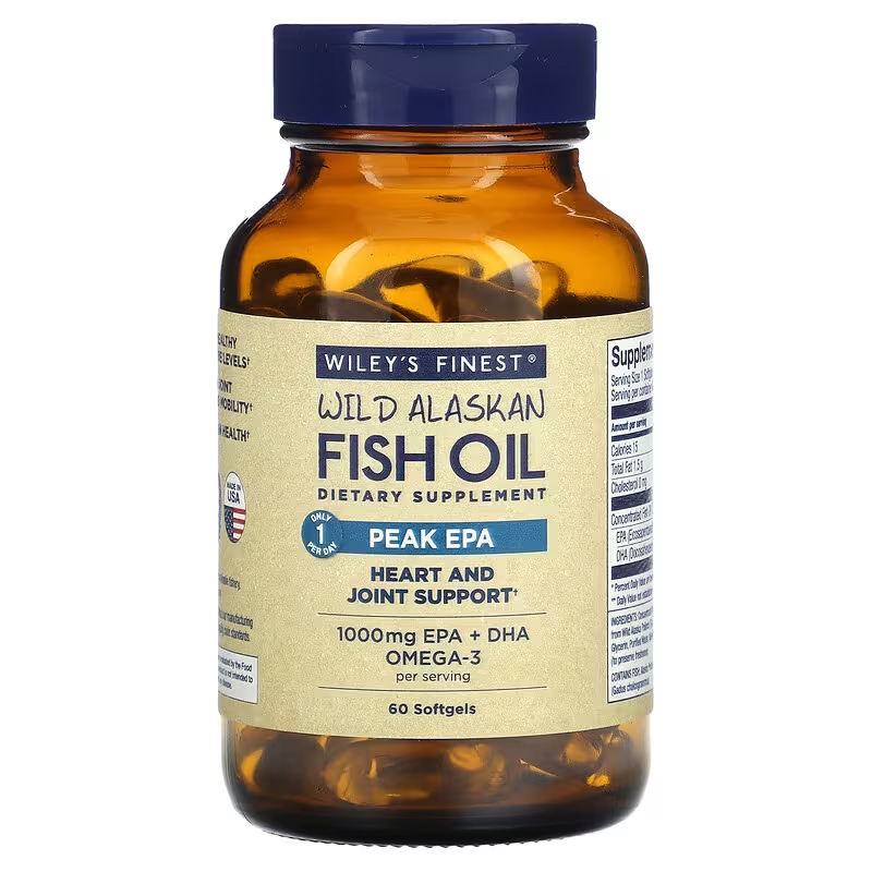 Wiley's Finest Fish Oil Peak EPA 60 Fish Capsules eBay