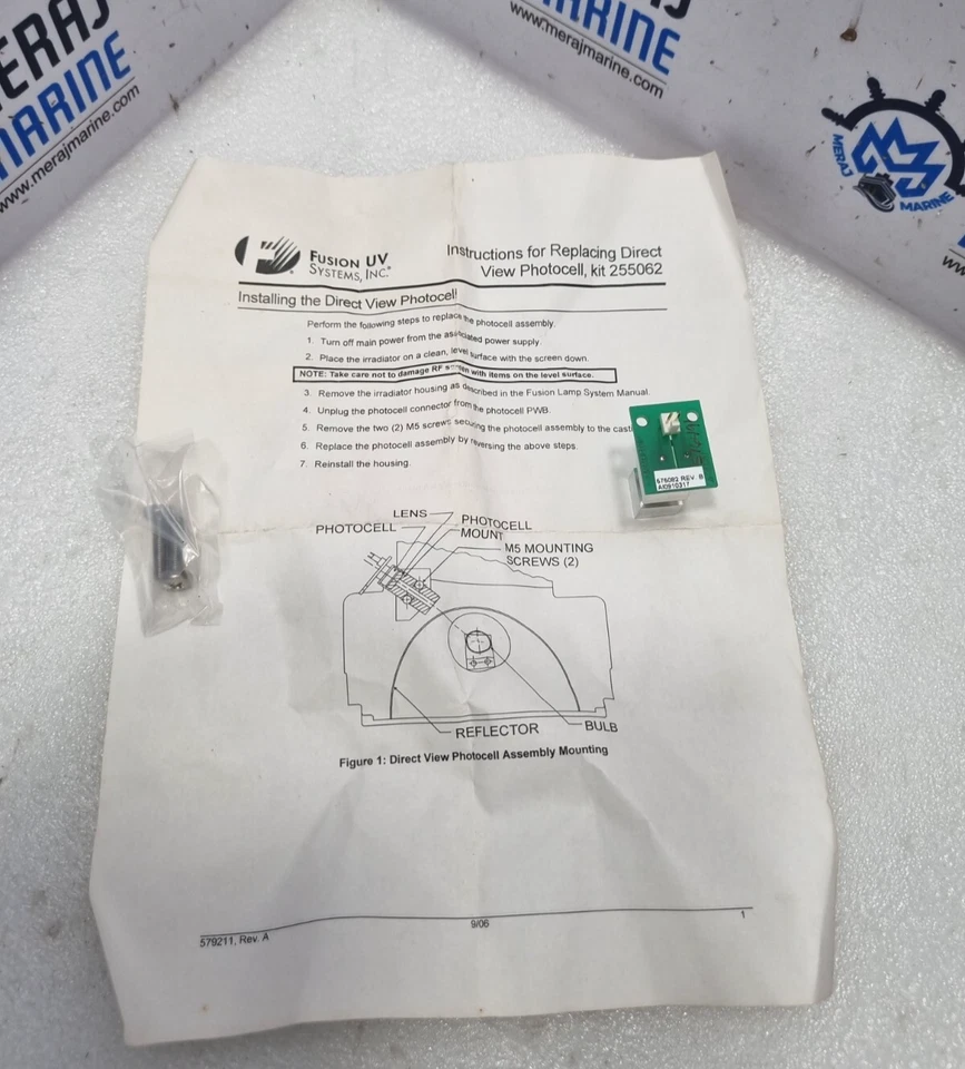 Fusion UV 255062 Kit-Photocell, Direct I250 and I600M Spares 575082 Rev.B - Image 3 of 4
