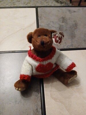1993 CASANOVA BEAR COLLECTIBLE TY BEANIE POLYESTER FIBER CHINA PLUSH WITH TAGS
