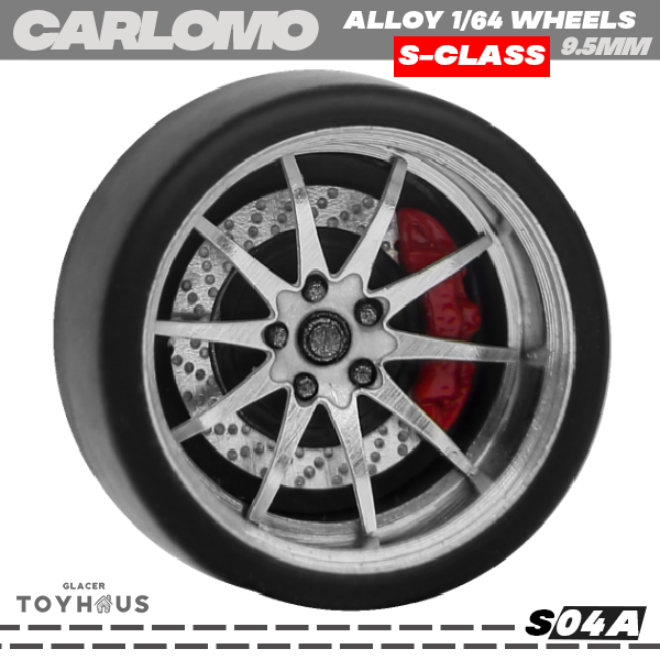 S Class Carlomo 1/64 Alloy Wheels S04A - S04F - Premium Wheels w/ Caliper Brakes