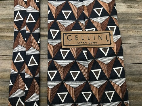 Cellini Linea Uomo Men Tie Classic Necktie 100% Silk Made in USA - 第 7/10 張圖片