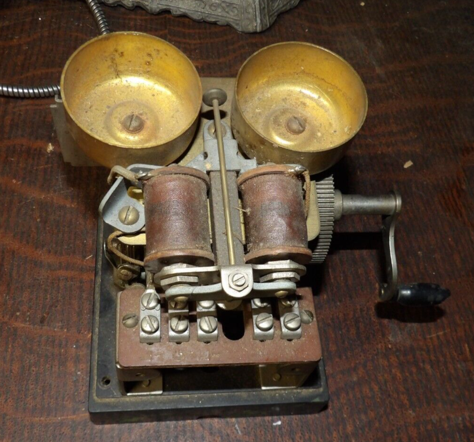Antique Old Wall Telephone Phone Ringer Internal Parts | eBay