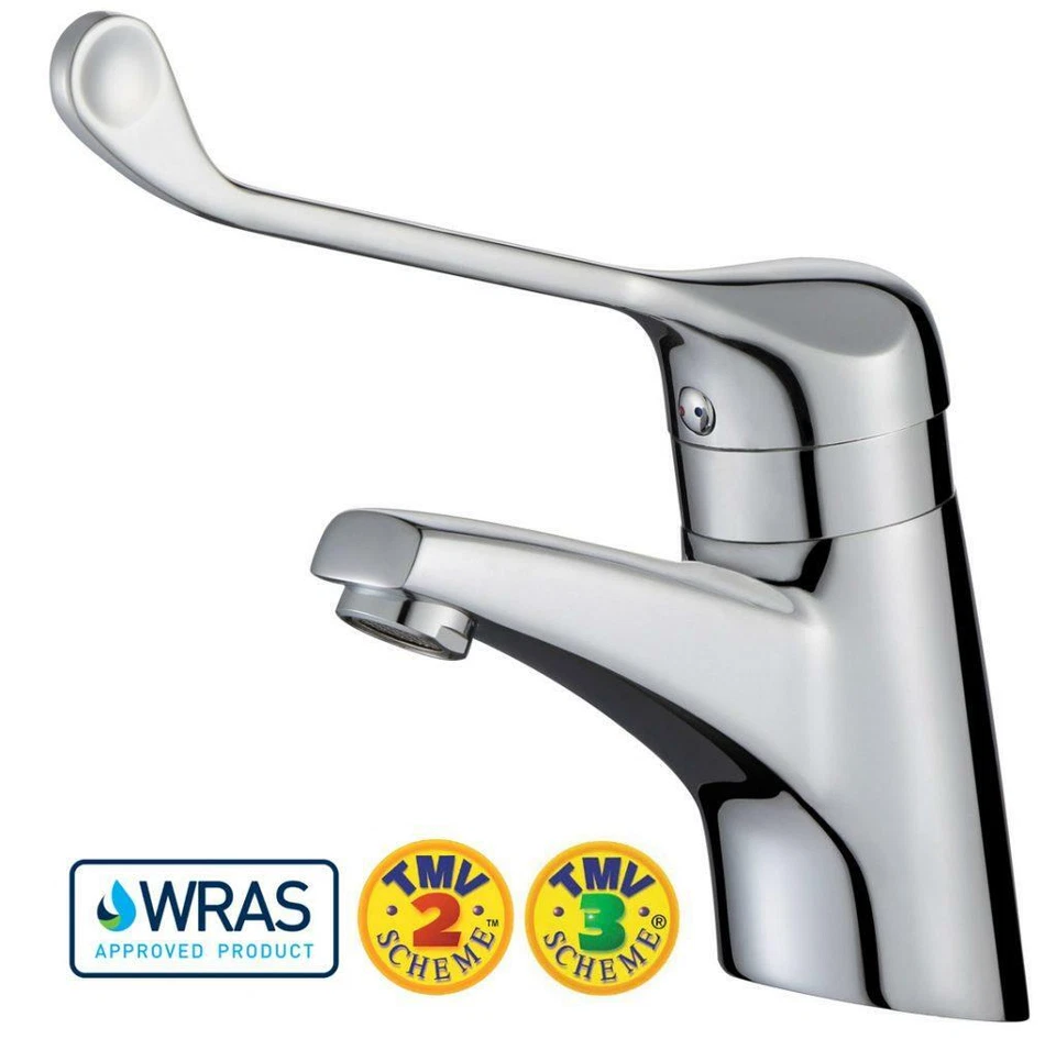 Thermostatic TMV3 Sequential Basin Mixer Tap - Chrome Wras Approved