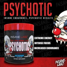 INSANE LABZ PSYCH-O-TIC Pre-Workout Powerhouse Energy Focus Endurance 35 Serving
