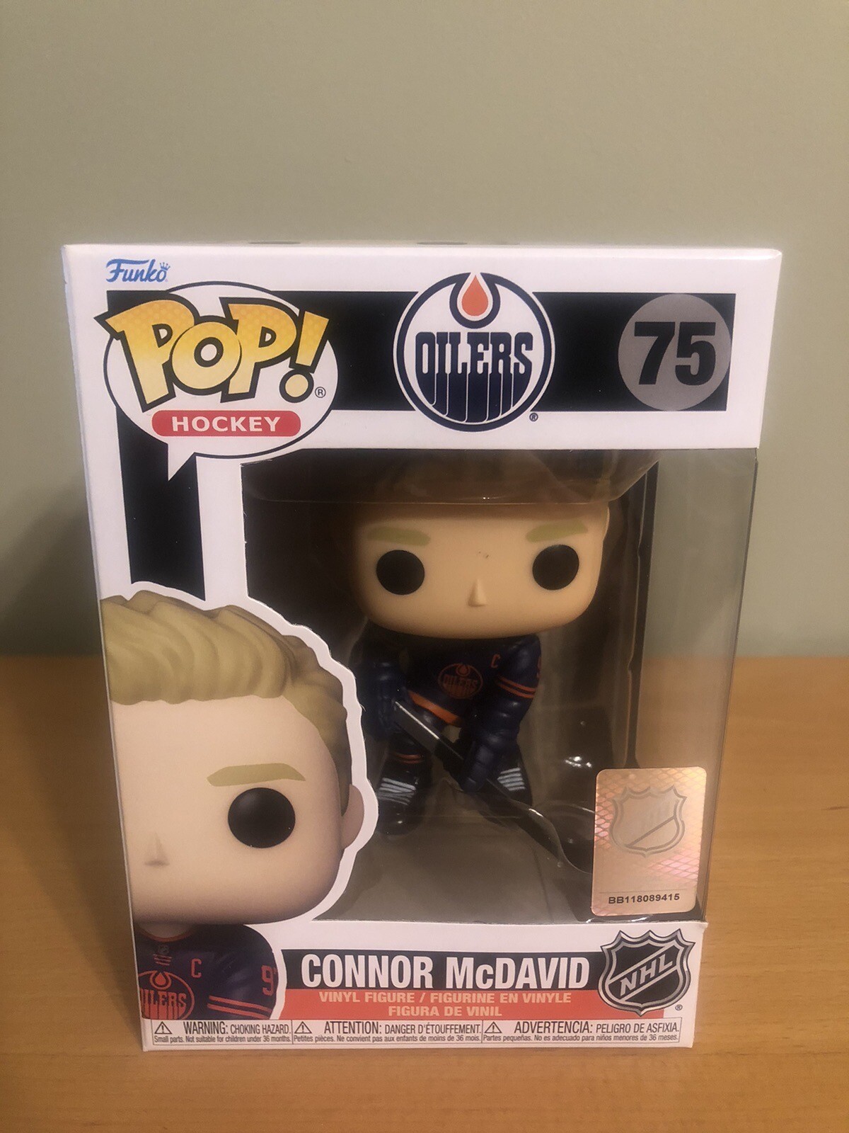 Funko Pop! Hockey - Nhl Vinyl Figure - Connor Mcdavid (Edmonton Oilers) #75