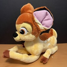 Disney Store Bambi Plush Stuffed Animal Deer Fawn Laying Down Toy