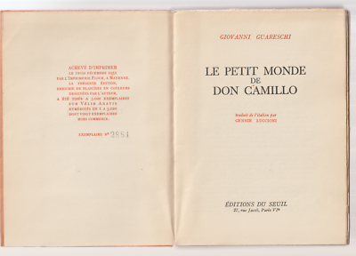 Don Camillo - Mondo Piccolo- : Guareschi, Giovanni