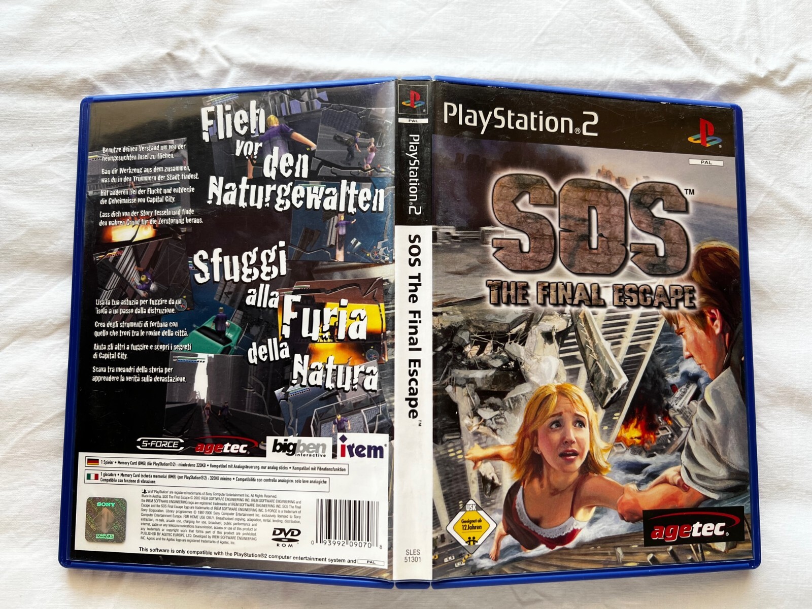 SOS THE FINAL ESCAPE DISASTER REPORT Sony Playstation PS2 CIB PAL Allemand It...