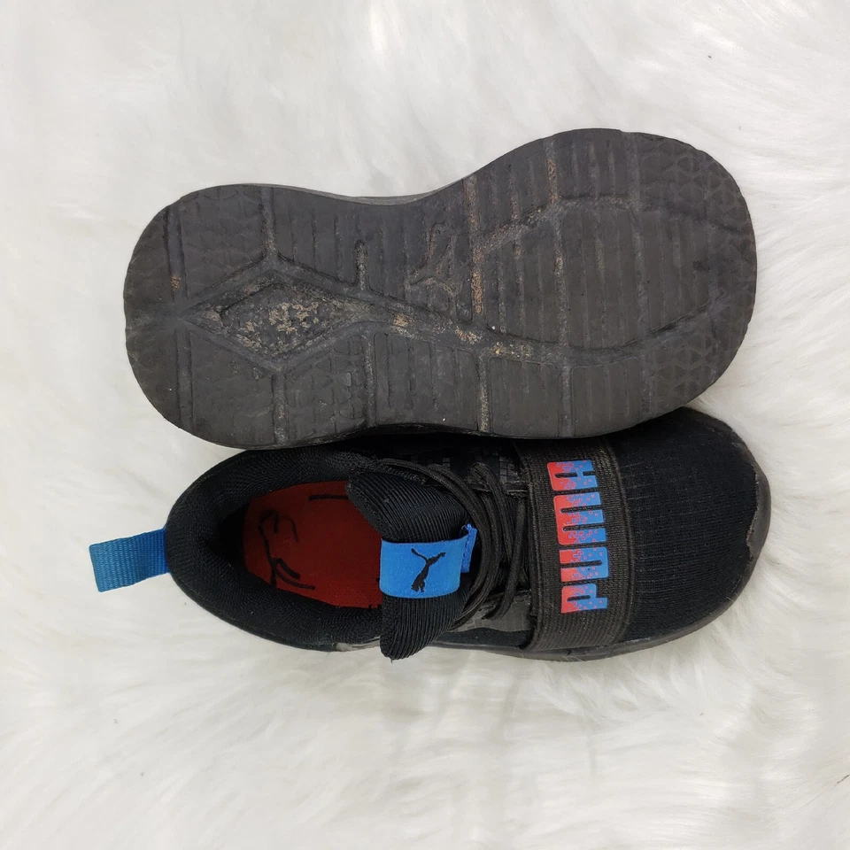 Zapatos activos PUMA 382437-01 negros azules niños pequeños talla US 7C EUR 23 Foto 3 de 3