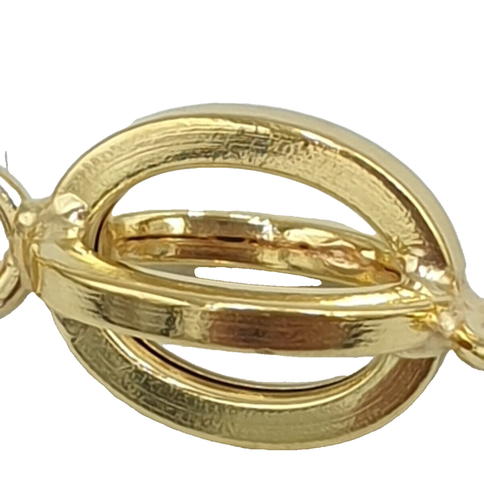 BRACCIALE VINTAGE ANNI '70 MAGLIA OVALE IN ORO MASSICCIO 18K DONNA MADE IN ITALY - Foto 8 di 11