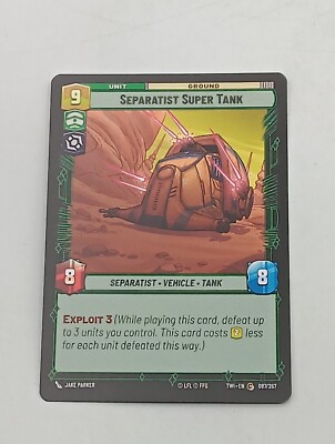 Star Wars Unlimited TCG Einzelkarte Separatist Super Tank NM