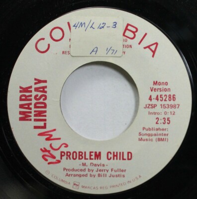 Rock Promo 45 Mark Lindsay - Problem Child / Problem Child On Columbia