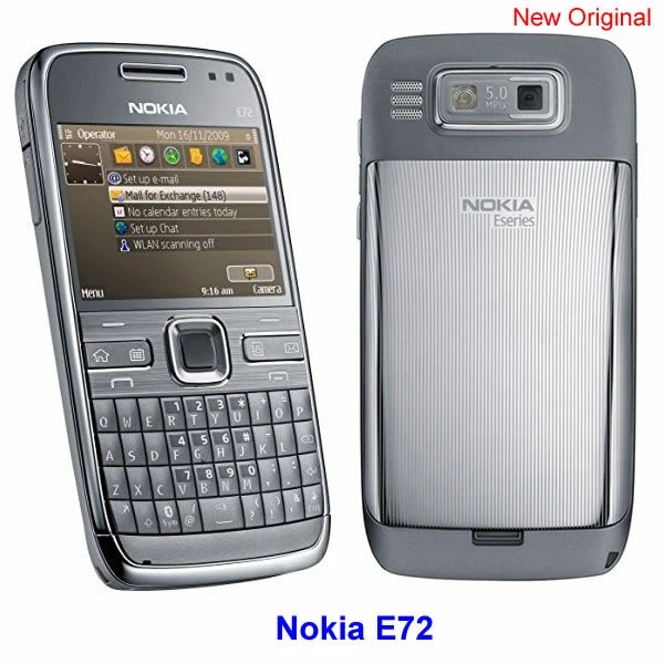 100% Genuine Original Nokia E72 WiFi 5MP 3G Unlock Mobile Phone+ 1GB card- Grey - Image 2 of 4