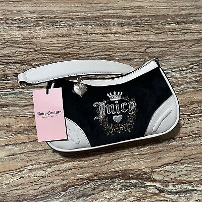 Juicy Couture Bag Black Velour Heritage Vintage Logo Juicy Juicy Couture Bag Black Velour Heritage Vintage Logo Juicy