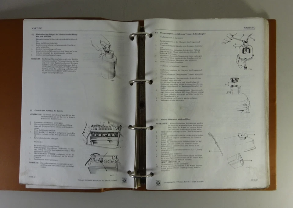 Manual de Taller/Manual de Reparación Triumph Spitfire Mk IV Mark 4 Alemán - Imagen 3 de 4