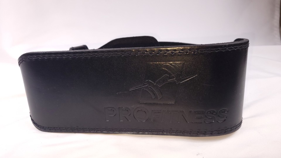 Leather Black Profitness Back Support Weight Lifting Exercise Belt Sz