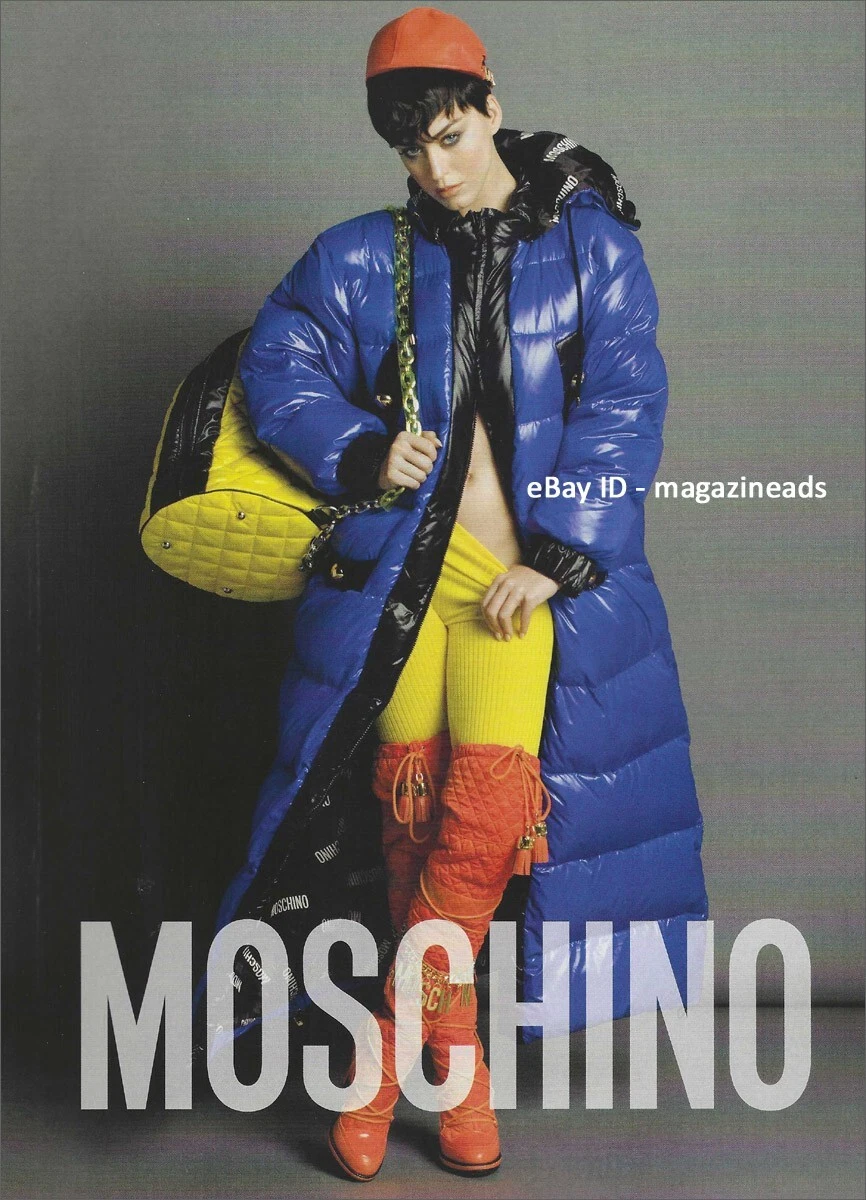 MOSCHINO 1 PAGINA STAMPA ANNUNCIO AUTUNNO 2015 KATY PERRY in cappotto gonfio INEZ & VINOODH