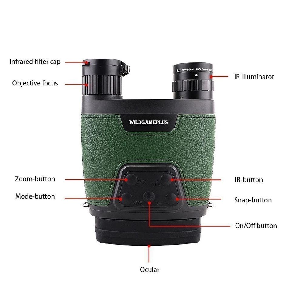 1080P WG600B Infrared Night Vision Goggles Optical Hunting Binoculars Telescope - Image 2 of 4