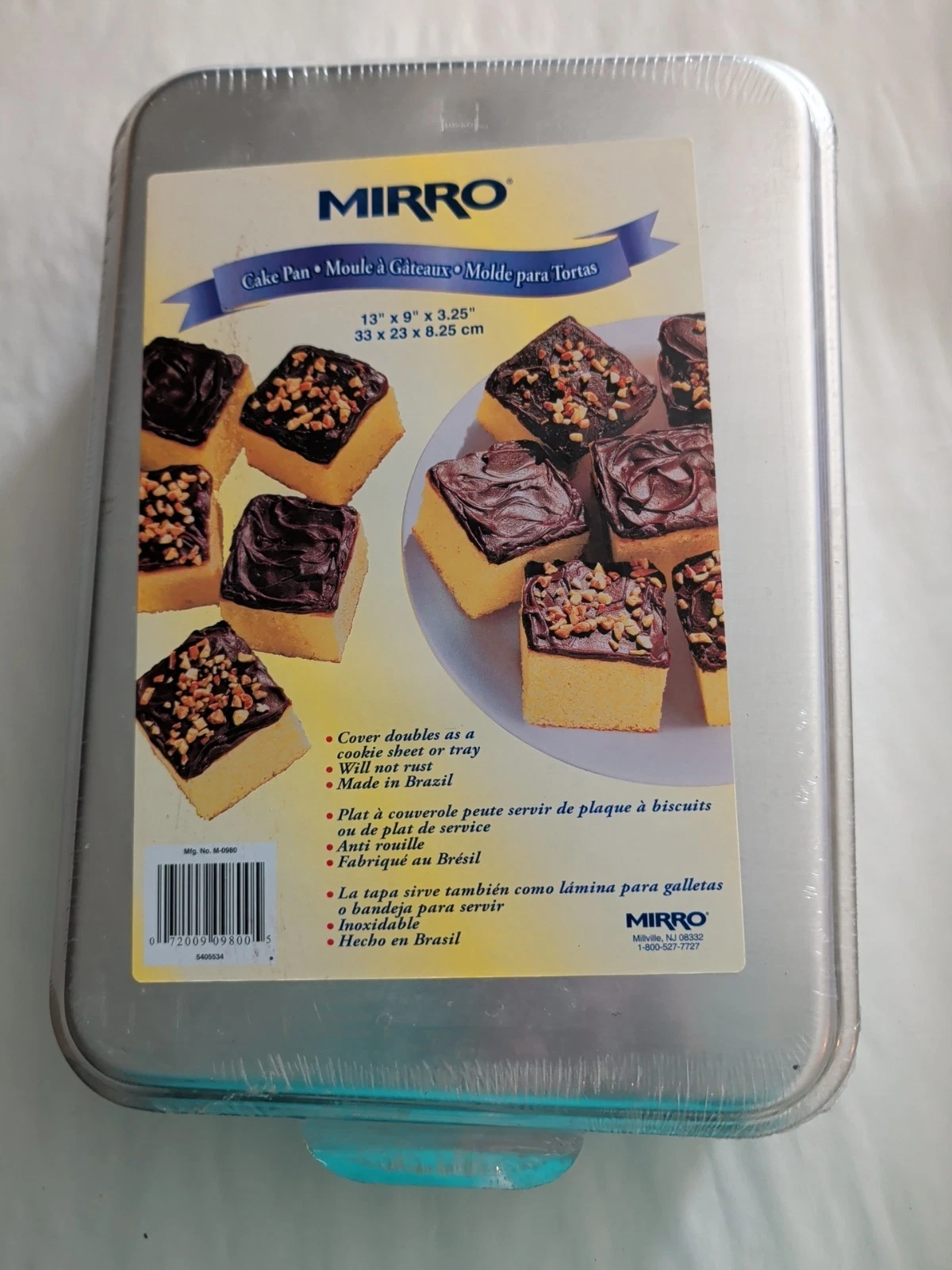Mirro Cake Pan Cookie Sheet Cover Lid 13" X 9" Aluminum Bakeware Used Package