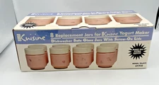 Euro cuisine 8 replacement jars for yogurt maker glass jars with lids covers