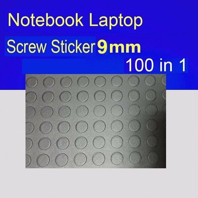 Self-adhesive Screw Covers Caps Dustproof Sticker for Laptop PC 9mm 100 in 1 *pz