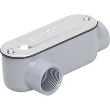 TayMac RLR100 Threaded LR Type Conduit Body, Die Cast Aluminum, Stamped Steel