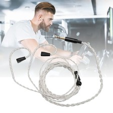 3.5mm Upgraded Earphone Cable 4 Core Silver Plated Copper Wire Gold Plated  