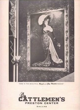 Cattlemen's Steak House Restaurant Menu Preston Center Dallas Texas 1960's