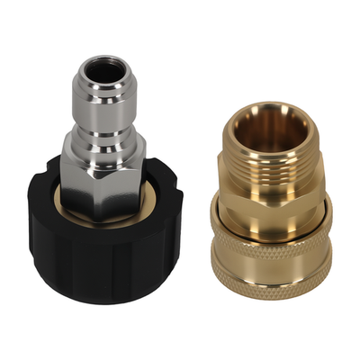 #ad #ad 2x Pressure Washer Coupler M22 15 to 3 8quot; Quick Connect 5000PSI Brass Stainless $15.65